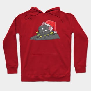 CAT SANTA HAT Hoodie